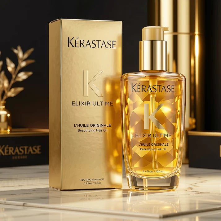 Kérastase Elixir Ultime L'Huile Original Hair Oil 3.4 oz / 100ml – Luxury Shine & Frizz Control – New