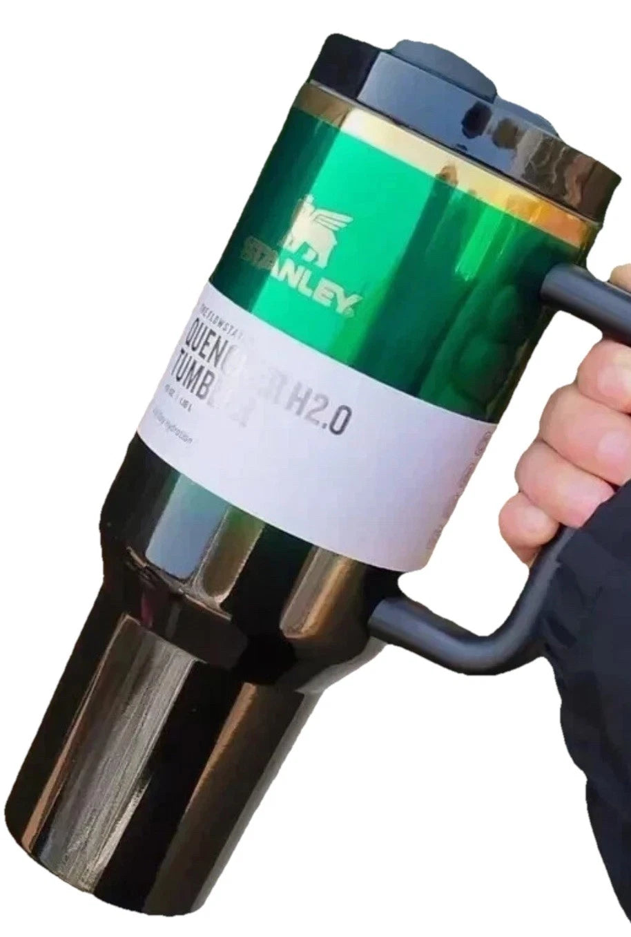 Stanley Quencher H2.0 FlowState Tumbler 40 oz – Dark Green & Black – New in Original Packaging