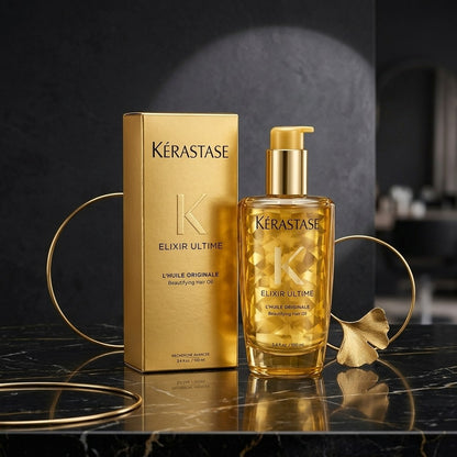 Kérastase Elixir Ultime L'Huile Original Hair Oil 3.4 oz / 100ml – Luxury Shine &amp; Frizz Control – New