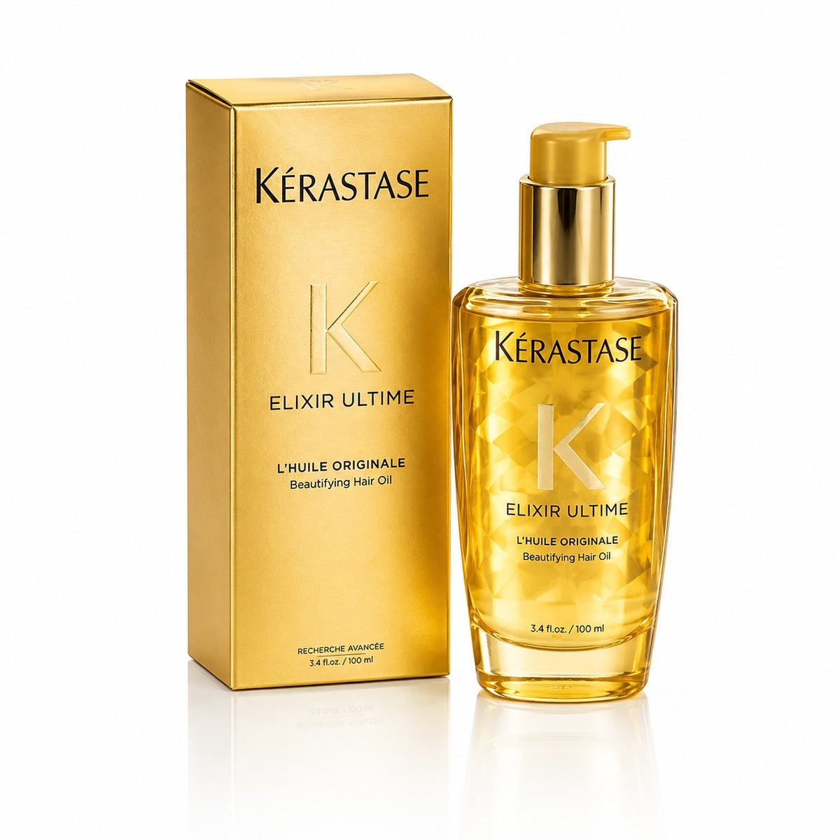 Kérastase Elixir Ultime L'Huile Original Hair Oil 3.4 oz / 100ml – Luxury Shine &amp; Frizz Control – New