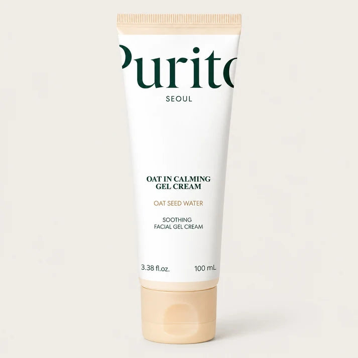 PURITO Oat-In Calming Gel Cream 100mL | Lightweight Soothing Moisturizer with 77% Oat Seed Water, Panthenol &amp; Squalane for Sensitive Skin