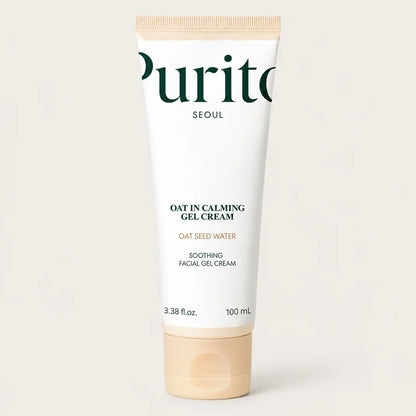 PURITO Oat-In Calming Gel Cream 100mL | Lightweight Soothing Moisturizer with 77% Oat Seed Water, Panthenol &amp; Squalane for Sensitive Skin