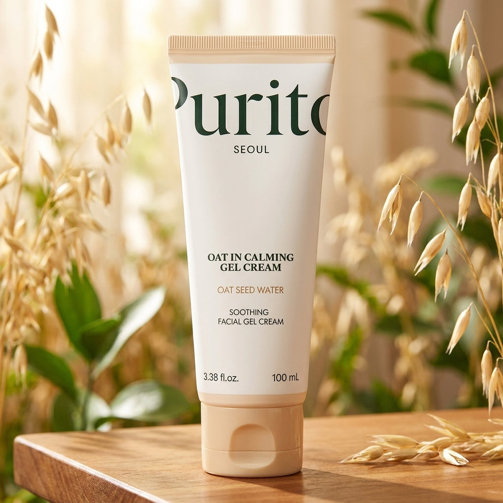 PURITO Oat-In Calming Gel Cream 100mL | Lightweight Soothing Moisturizer with 77% Oat Seed Water, Panthenol &amp; Squalane for Sensitive Skin
