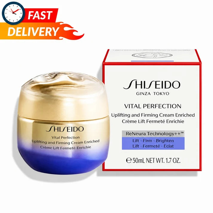 Shiseido Vital Perfection Uplifting &amp; Firming Cream Enriched 50mL / 1.7 oz | Rich Anti-Aging Face Moisturizer for Lifted, Firm &amp; Radiant Skin