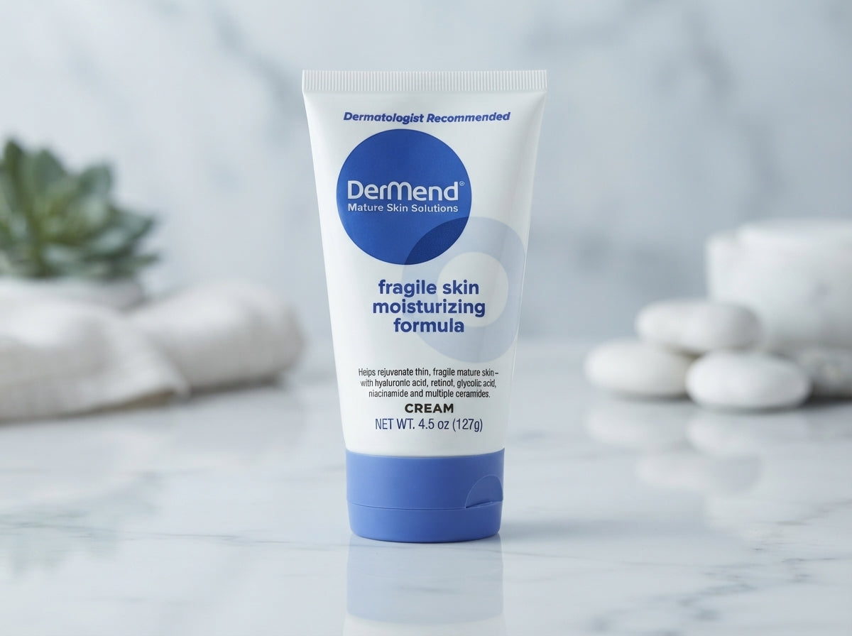 DerMend Fragile Skin Moisturizing Formula Cream 4.5 oz / 127g | Hydrating Cream for Mature Skin | Dermatologist Recommended | Brand New