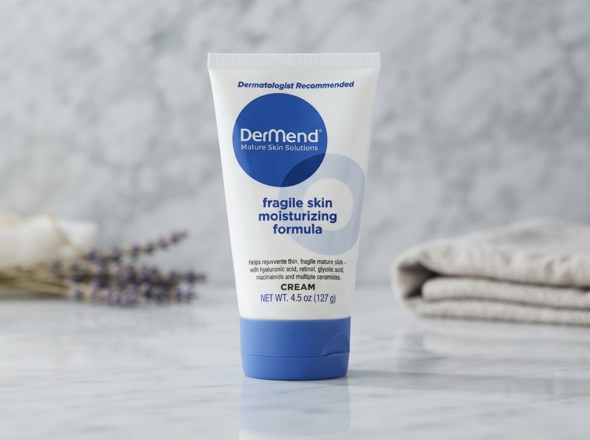 DerMend Fragile Skin Moisturizing Formula Cream 4.5 oz / 127g | Hydrating Cream for Mature Skin | Dermatologist Recommended | Brand New