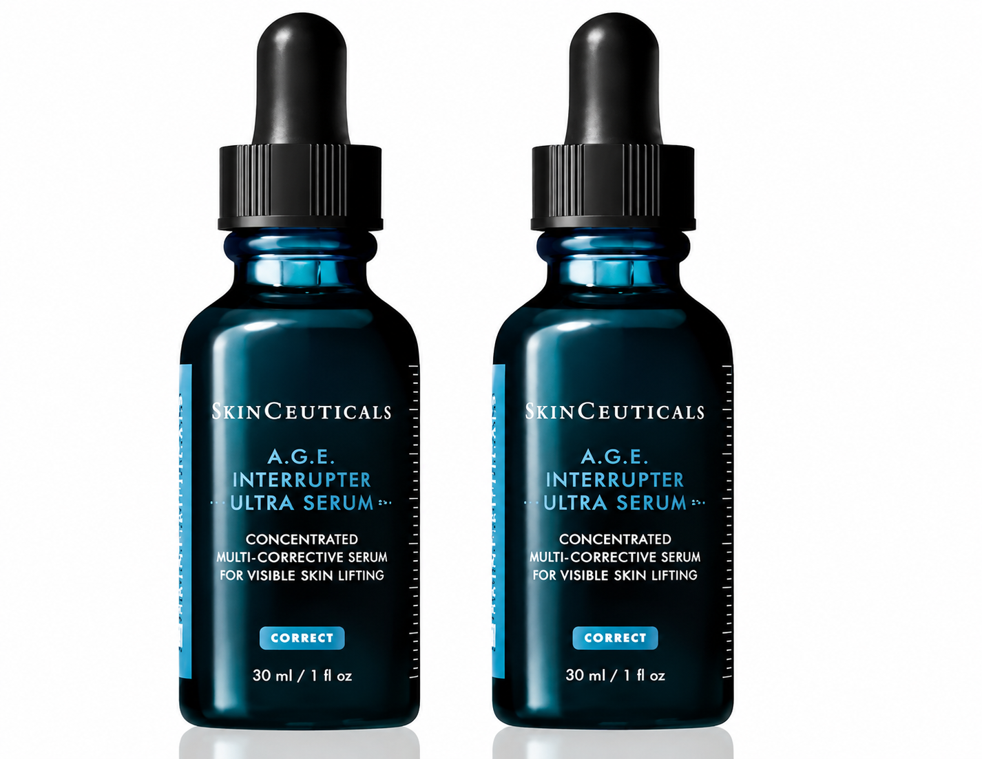 SkinCeuticals A.G.E. Interrupter Ultra Serum 1 oz (30ml) Full Size Pack of 2 | Concentrated Anti-Aging Lifting Serum | New &amp; Sealed