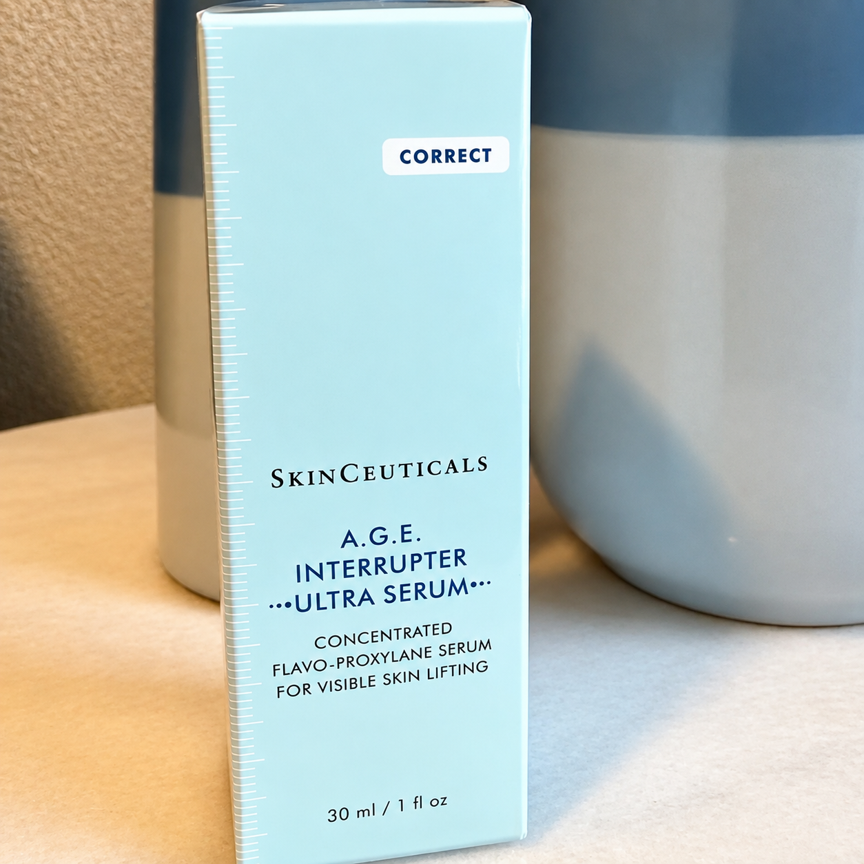 SkinCeuticals A.G.E. Interrupter Ultra Serum 1 oz (30ml) Full Size Pack of 2 | Concentrated Anti-Aging Lifting Serum | New &amp; Sealed