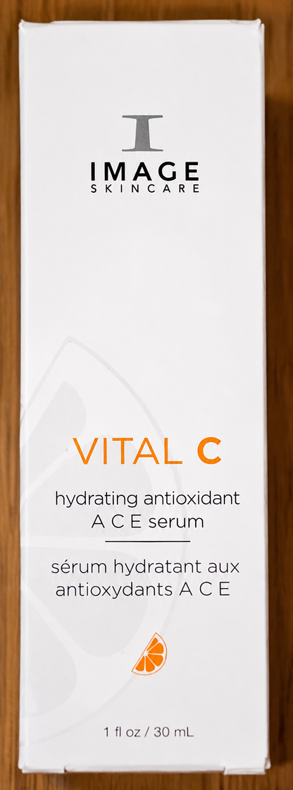 IMAGE Skincare VITAL C Hydrating Antioxidant A C E Serum 1 fl oz / 30ml Facial Serum – Brightening &amp; Hydrating – New Sealed