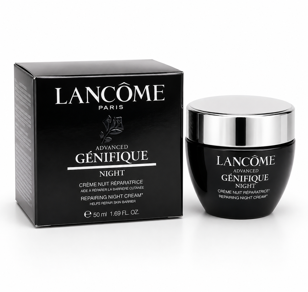 Lancôme Advanced Génifique Repairing Night Cream 1.7 oz / 50ml – Overnight Hydrating &amp; Anti-Aging Face Cream – New &amp; Sealed