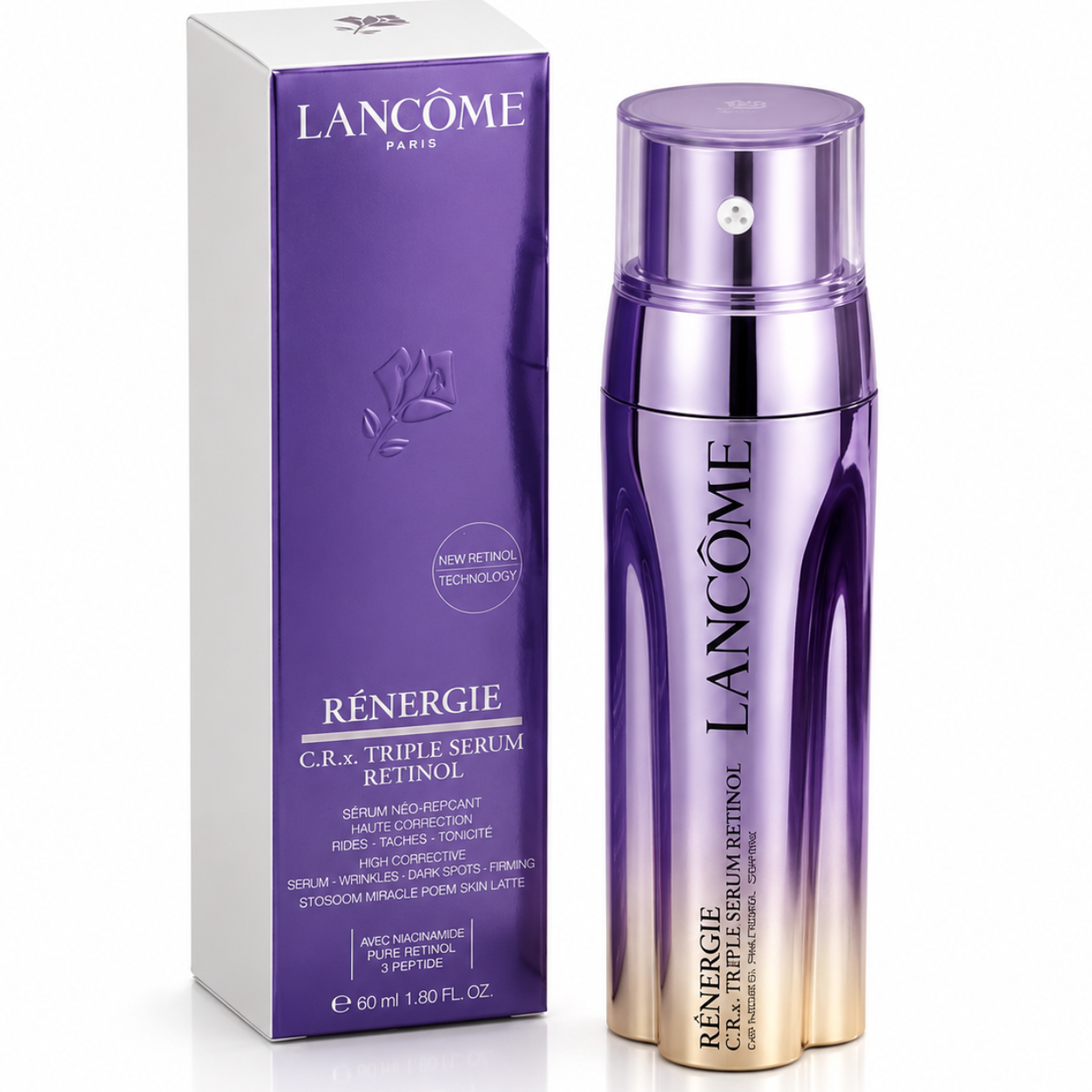 Lancôme Rénergie C.R.x Triple Serum Retinol 1.7 oz / 50ml – Multi-Action Anti-Aging Face Serum – New in Box (NIB) &amp; Sealed