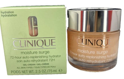 Clinique Moisture Surge 72-Hour Auto-Replenishing Hydrator Gel Cream 2.5 oz / 75ml | Oil-Free Face Moisturizer | New In Box