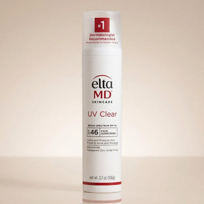 EltaMD UV Clear Broad Spectrum SPF 46 Face Sunscreen 3.7 oz / 106g | Oil-Free Facial Sunscreen for Sensitive &amp; Acne-Prone Skin | Brand New