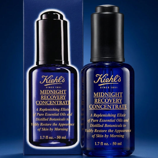 Kiehl's Midnight Recovery Concentrate Facial Oil 50ml / 1.7 oz Night Serum – Replenishing Face Oil, New in Box &amp; Sealed