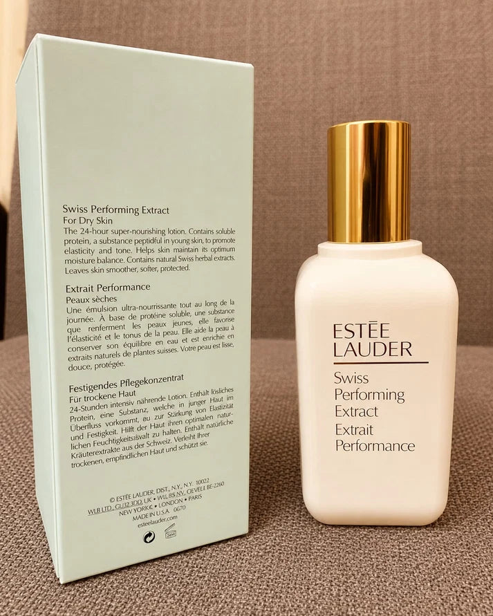 Estée Lauder Swiss Performing Extract Moisturizer 3.4 oz / 100ml for Dry &amp; Normal Skin – Anti-Aging Face Moisturizer – New in Box