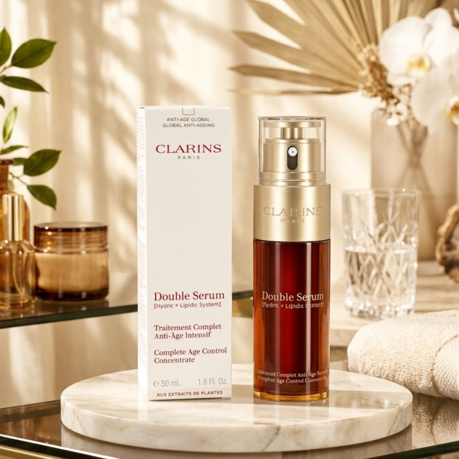 Clarins Double Serum Anti-Aging Face Serum 50ml / 1.6oz – Age Control Concentrate – New