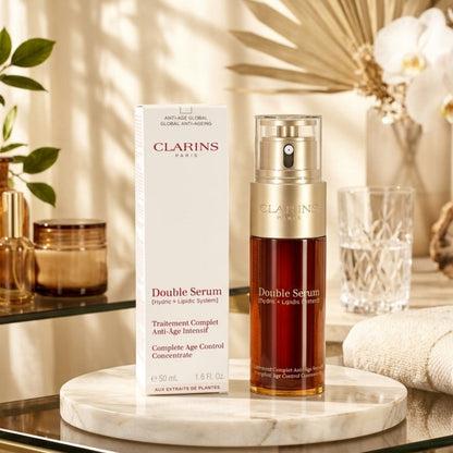 Clarins Double Serum Anti-Aging Face Serum 50ml / 1.6oz – Age Control Concentrate – New