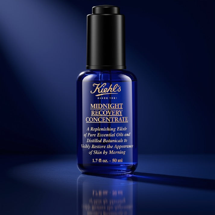 Kiehl's Midnight Recovery Concentrate Facial Oil 50ml / 1.7 oz Night Serum – Replenishing Face Oil, New in Box &amp; Sealed
