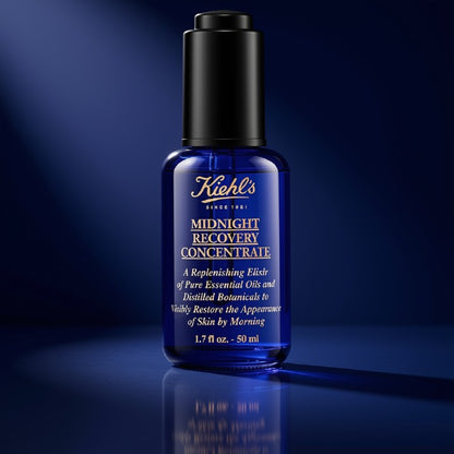 Kiehl's Midnight Recovery Concentrate Facial Oil 50ml / 1.7 oz Night Serum – Replenishing Face Oil, New in Box &amp; Sealed