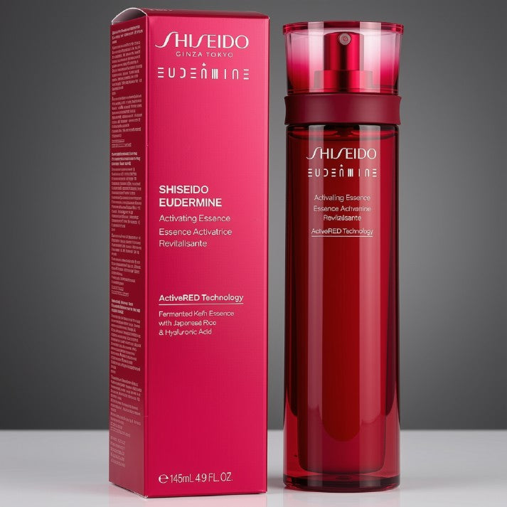 Shiseido Eudermine Activating Essence 145mL / 4.9 oz | Hydrating Facial Lotion &amp; Skin Softener with ActiveRED Technology &amp; Hyaluronic Acid