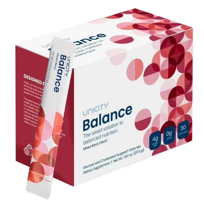 Unicity Balance Mixed Berry Dietary Fiber Supplement Drink Mix 30 Sachets | Glucose &amp; Cholesterol Support | Sugar-Free | New &amp; Sealed