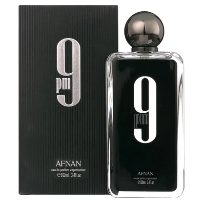 Afnan 9 PM Eau de Parfum Spray for Men 3.4 oz / 100ml Brand New