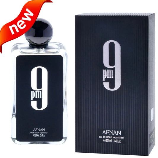Afnan 9 PM Eau de Parfum Spray for Men 3.4 oz / 100ml Brand New