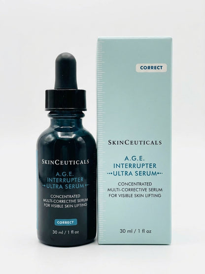 SkinCeuticals A.G.E. Interrupter Ultra Serum 1 fl oz / 30ml | Concentrated Multi-Corrective Lifting Serum | Brand New