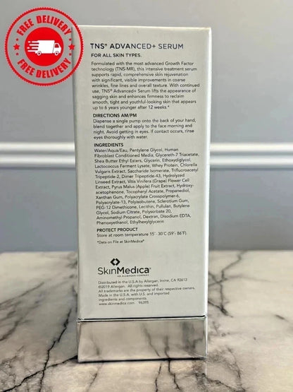 NEW SkinMedica TNS Advanced+ Serum 1oz / 30ml Anti-Aging Facial Serum