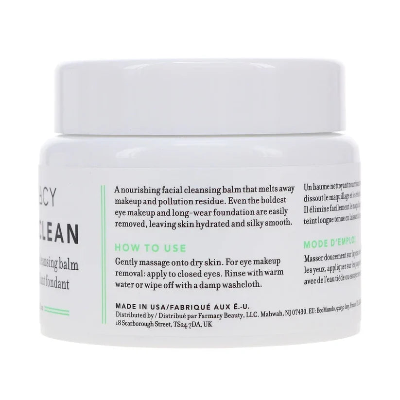 Farmacy Green Clean Makeup Meltaway Cleansing Balm 3.4 oz / 100ml | Makeup Remover &amp; Face Cleanser | Brand New